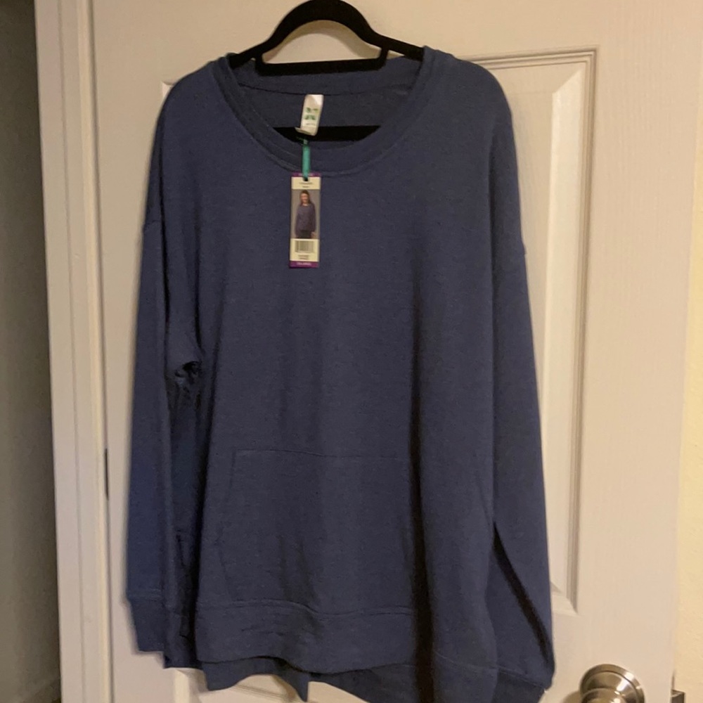 NWT soft Green Tee denim top with high low detail